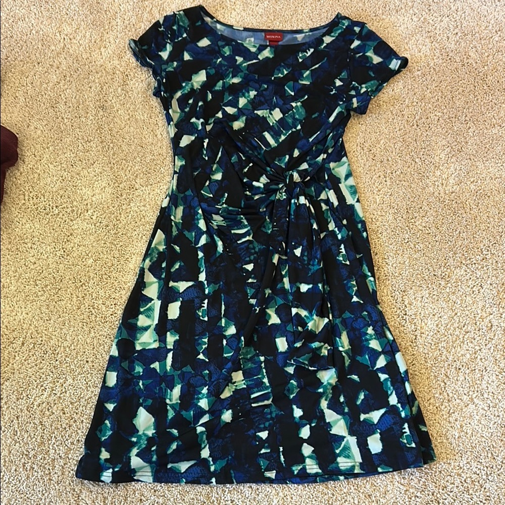Merona Blue and Green Patterned Dress